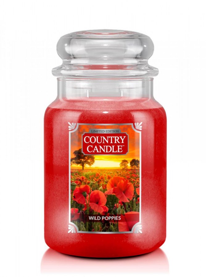 Velká svíčka Country Candle Wild Poppies Velká svíčka Country Candle Wild Poppies - Svíčky velké svíčky
