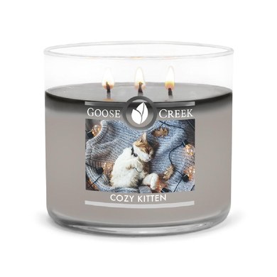3 knoty svíčka Goose Creek Cozy Kitten